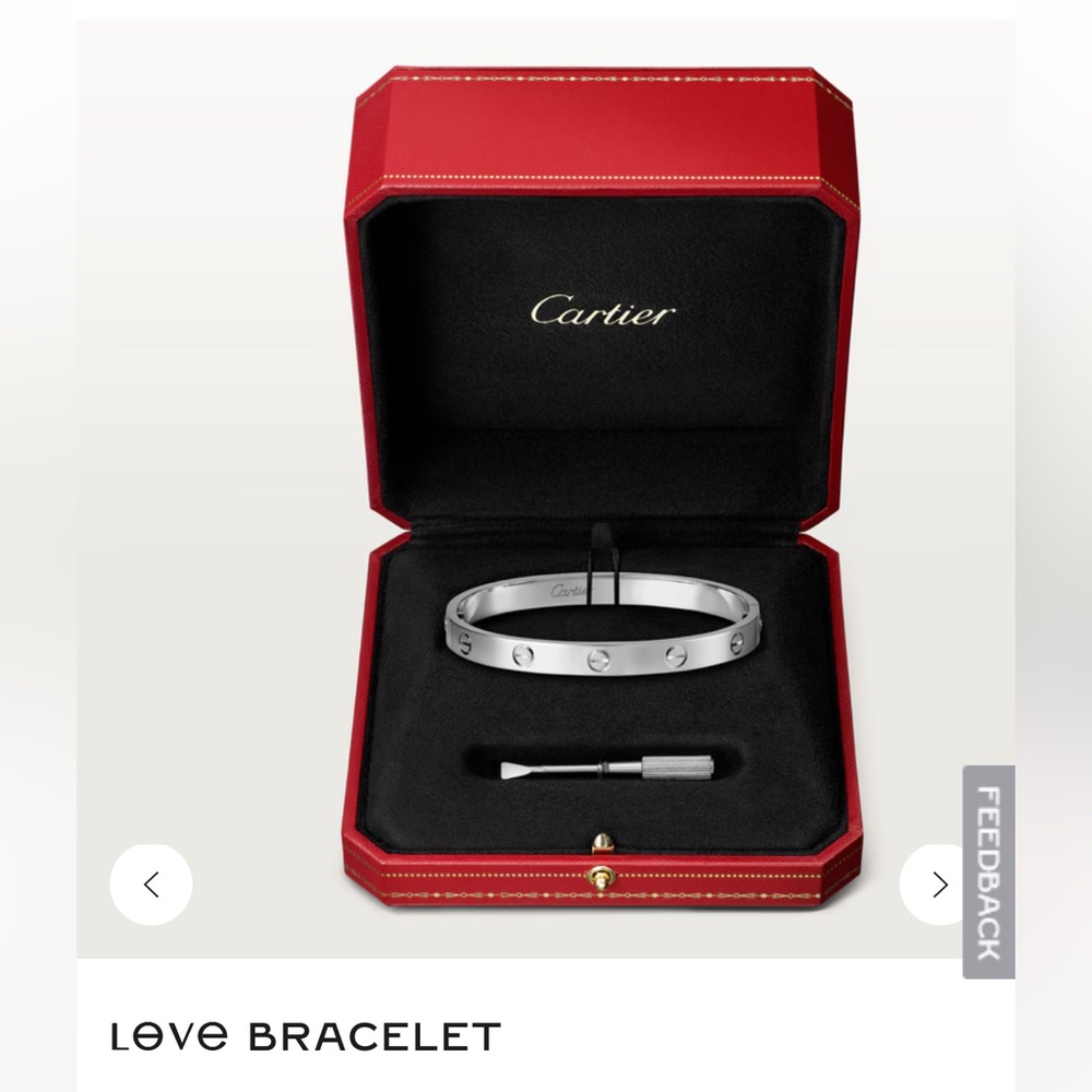 Authentic Cartier LOVE Bracelet in white gold